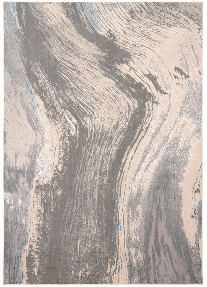 Azure Modern Abstract, Gray/Ivory/Blue