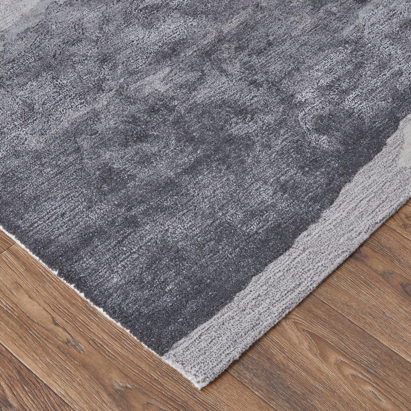 Anya Transitional Abstract, Gray/Blue/Ivory