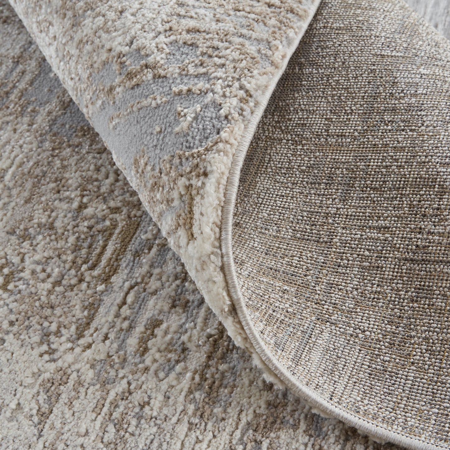 Vancouver Modern Abstract, Ivory/Gray/Tan