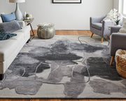 Anya Transitional Abstract, Ivory/Gray/Taupe
