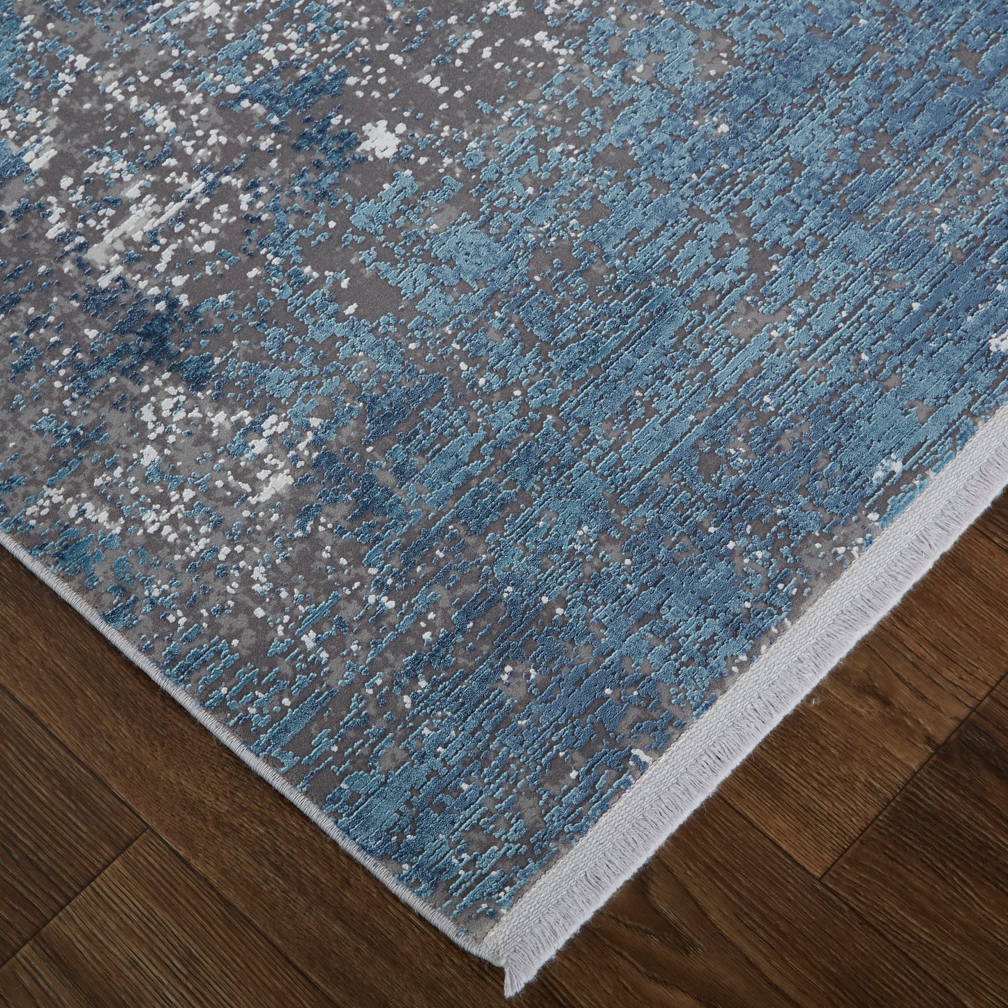 Cadiz Modern Abstract, Blue/Gray/Silver
