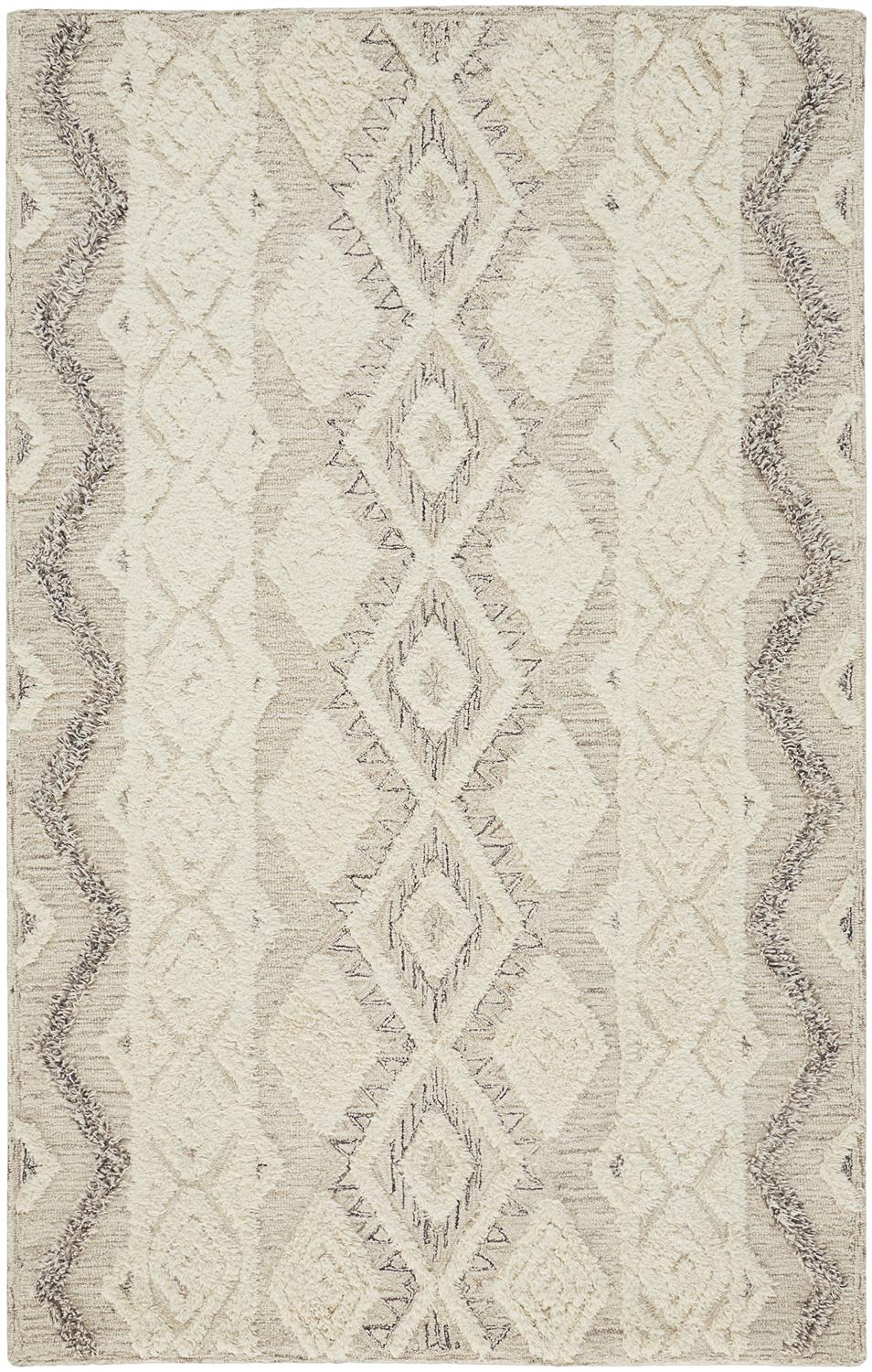 Anica Transitional Geometric, Ivory/Taupe/Gray