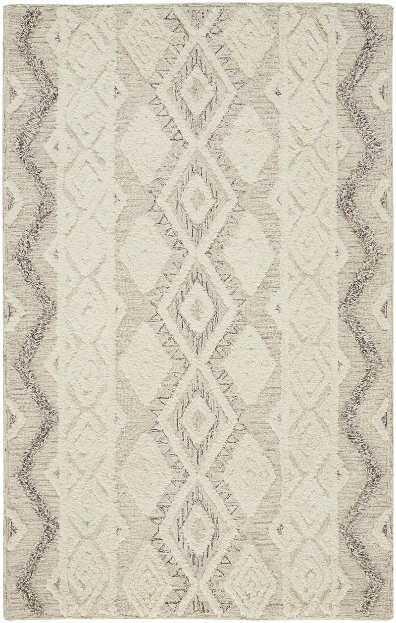 Anica Transitional Geometric, Ivory/Taupe/Gray