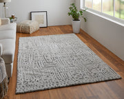 Colton Modern Abstract, Gray/Silver
