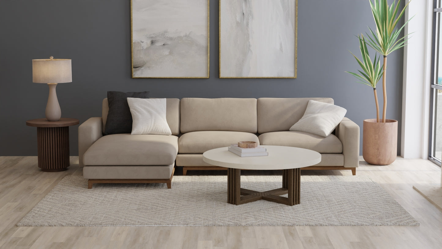 Enzo Transitional Geometric, Tan/Ivory