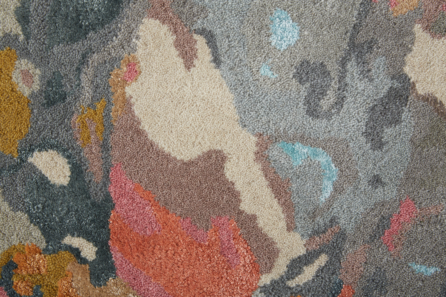 Dafney Transitional Floral & Botanical, Blue/Pink/Gray