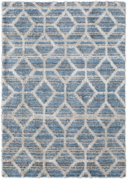 Mynka Transitional Diamond, Blue/Ivory