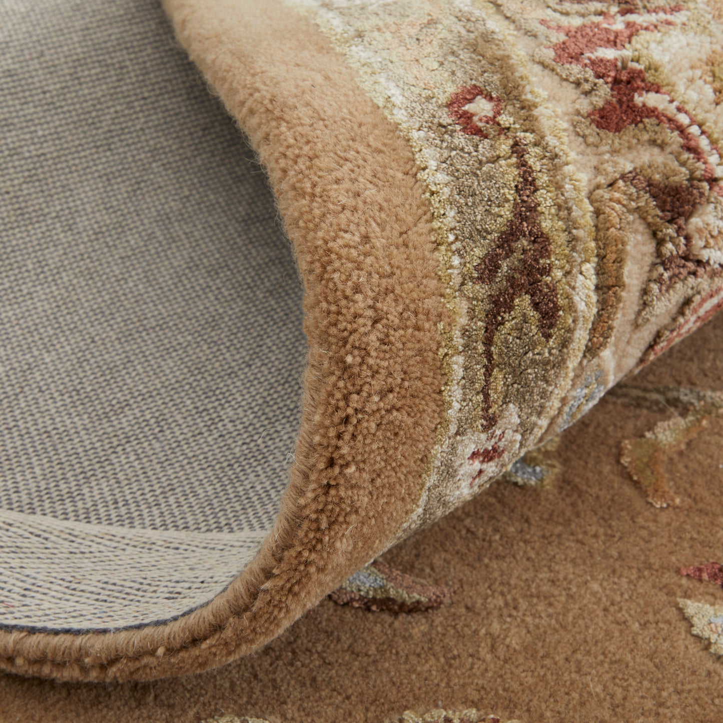 Prescott Traditional Floral & Botanical, Tan/Ivory