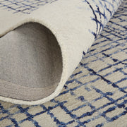 Maddox Transitional Abstract, Ivory/Blue