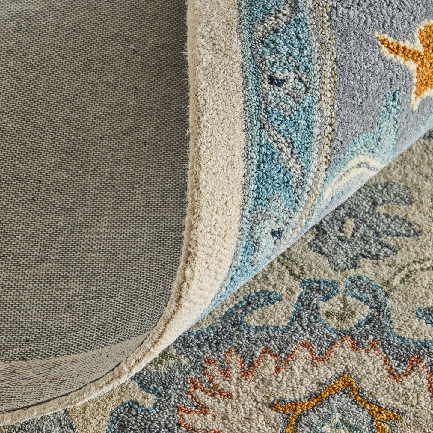 Springfield Traditional Floral & Botanical, Blue/Gray/Ivory