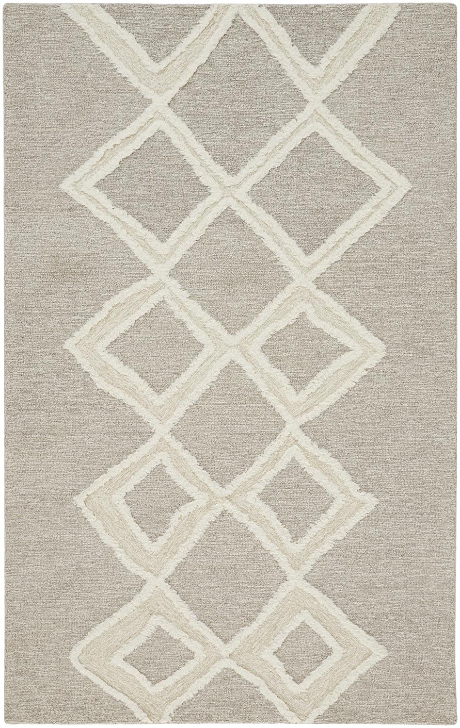 Anica Transitional Geometric, Gray/Ivory