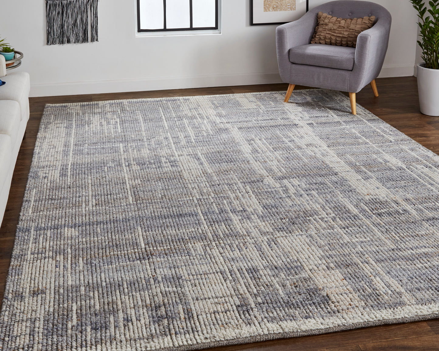 Alford Modern Abstract, Gray/Ivory/Taupe