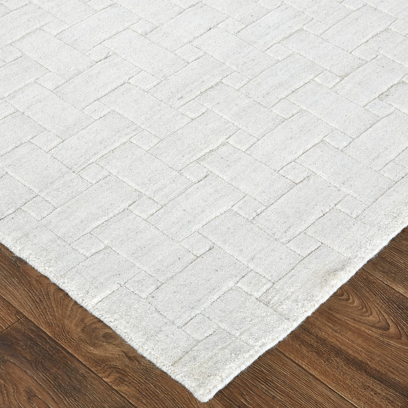 Redford Transitional Solid, White/Silver