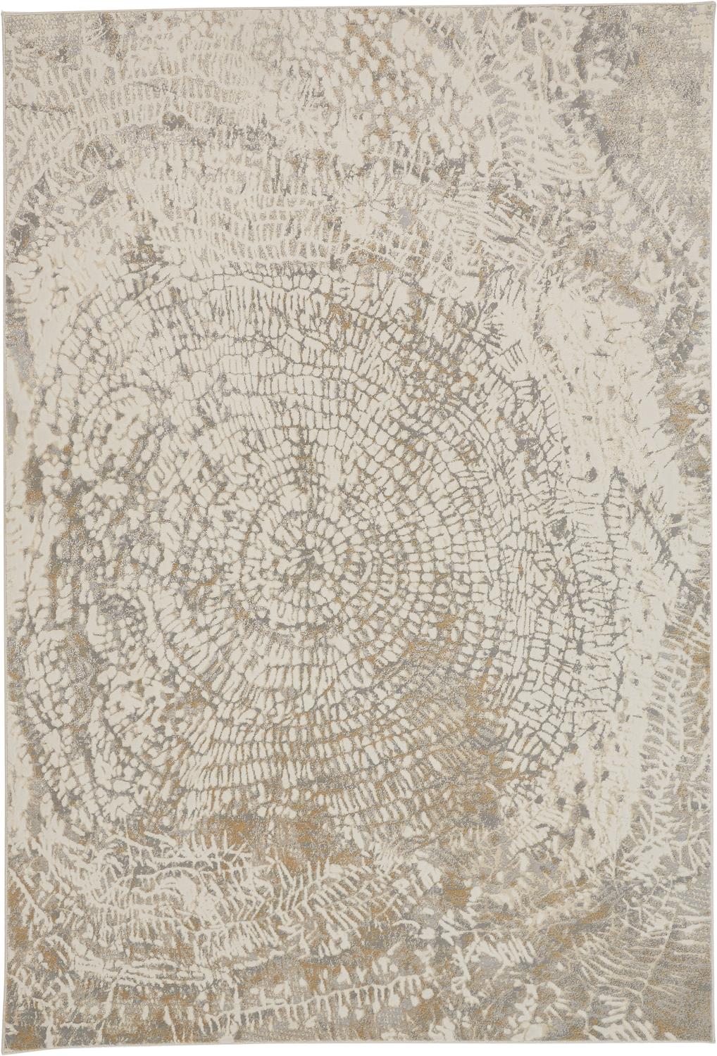 Parker Transitional Abstract, Ivory/Tan/Gray