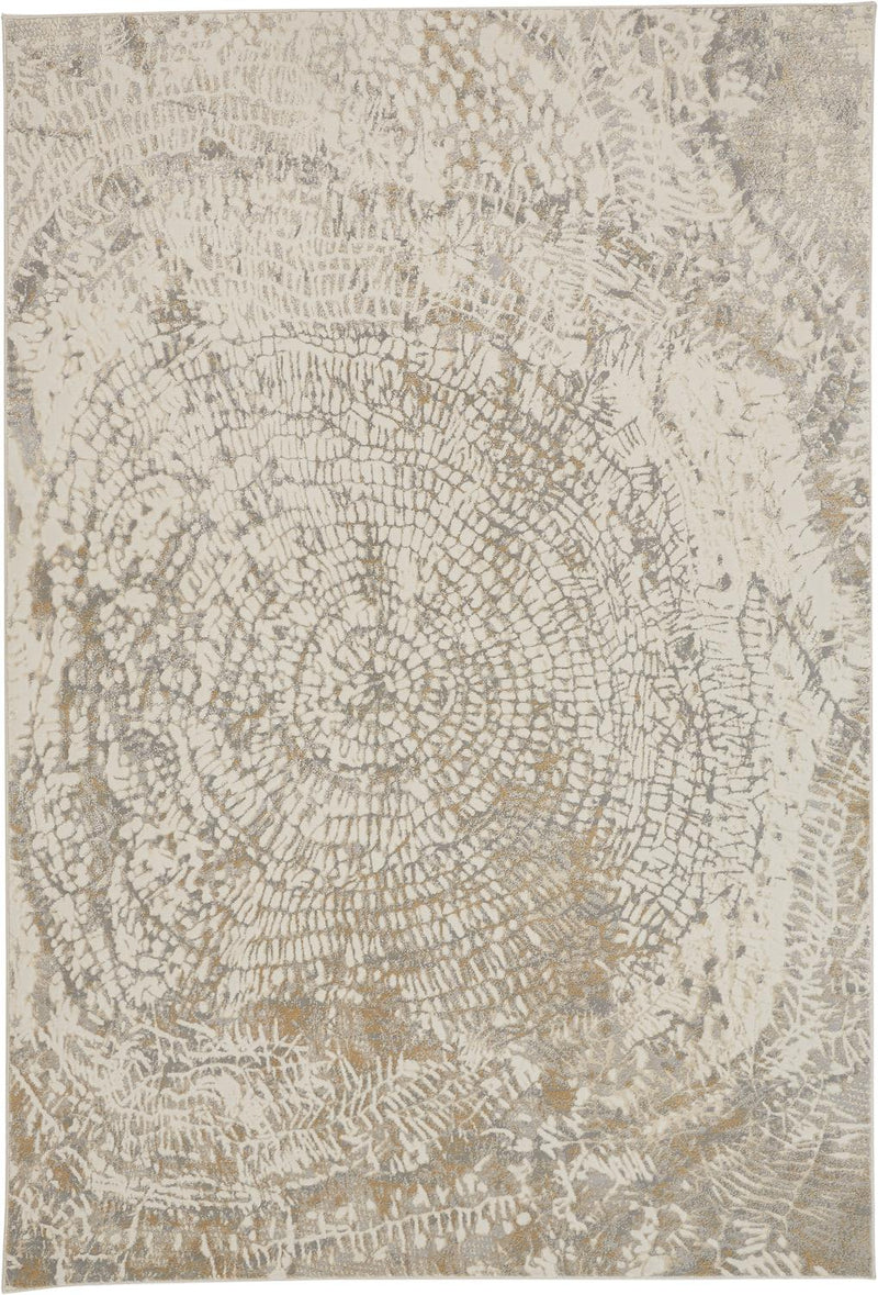 Parker Transitional Abstract, Ivory/Tan/Gray