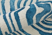 Lorrain Modern Abstract, Blue/Ivory