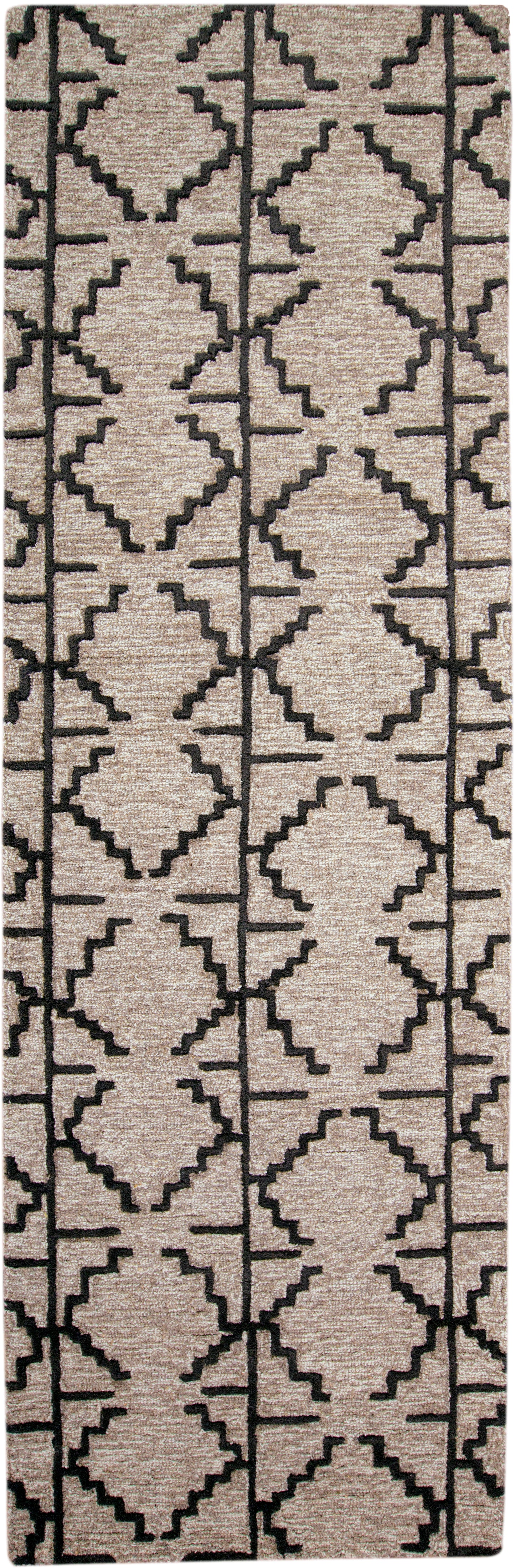 Enzo Transitional Geometric, Black/Taupe/Gray