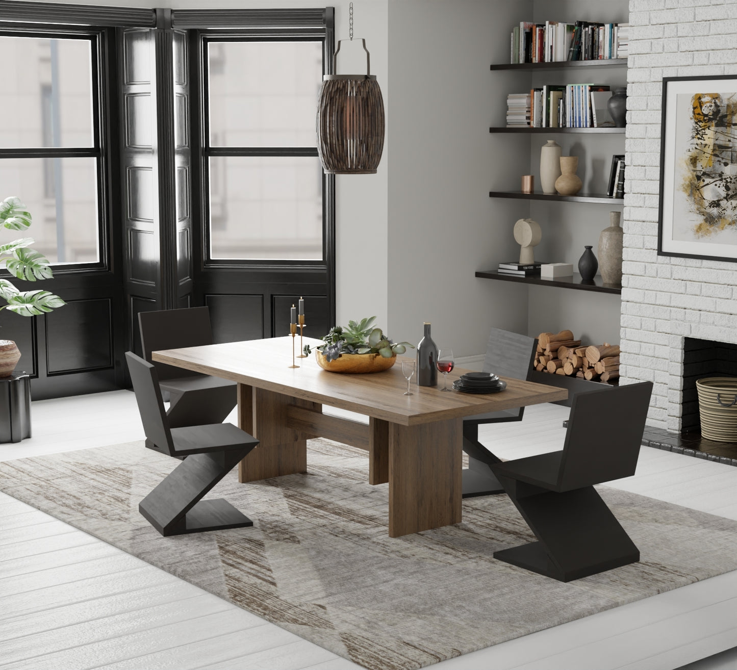 Vancouver Modern Geometric, Tan/Brown/Ivory