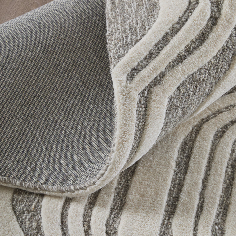 Kimball Transitional Abstract, Ivory/Gray