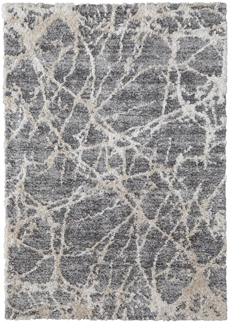 Mynka Transitional Abstract, Gray/Ivory