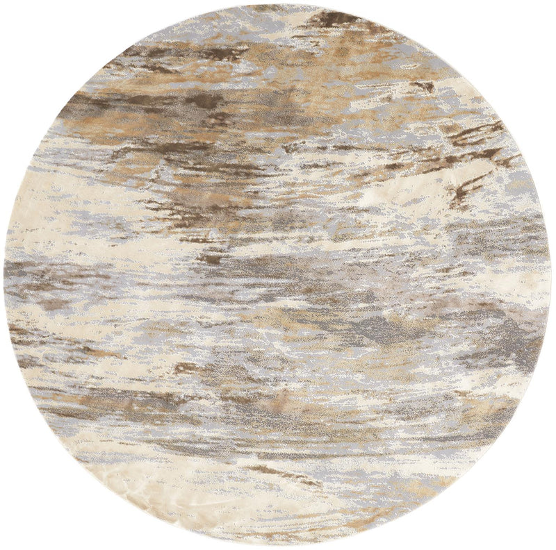 Parker Transitional Abstract, Ivory/Tan/Brown