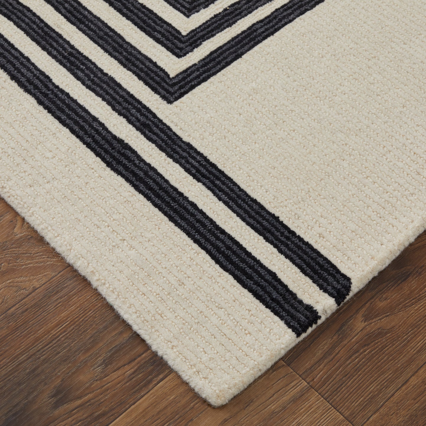 Maguire Transitional Abstract, Gray/Ivory/Black