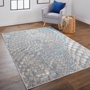 Azure Modern Abstract, Blue/Silver/Gray