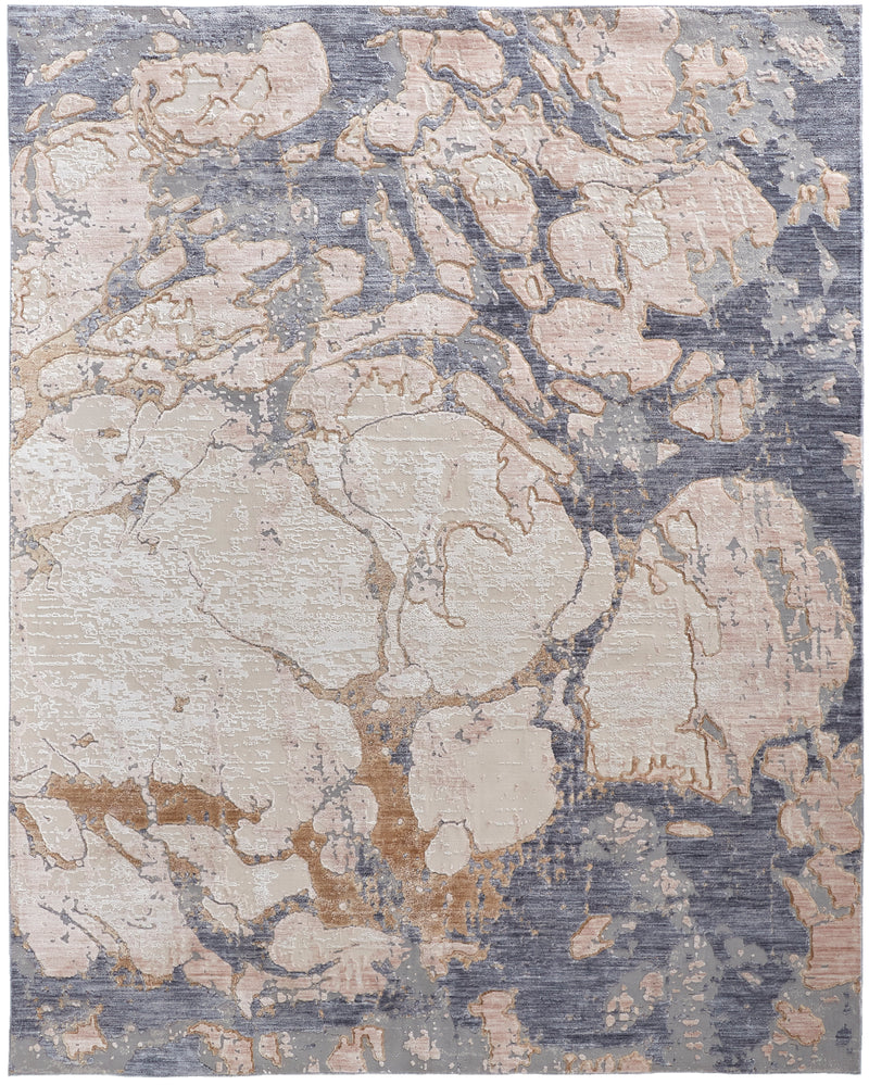 Laina Transitional Abstract, Tan/Blue