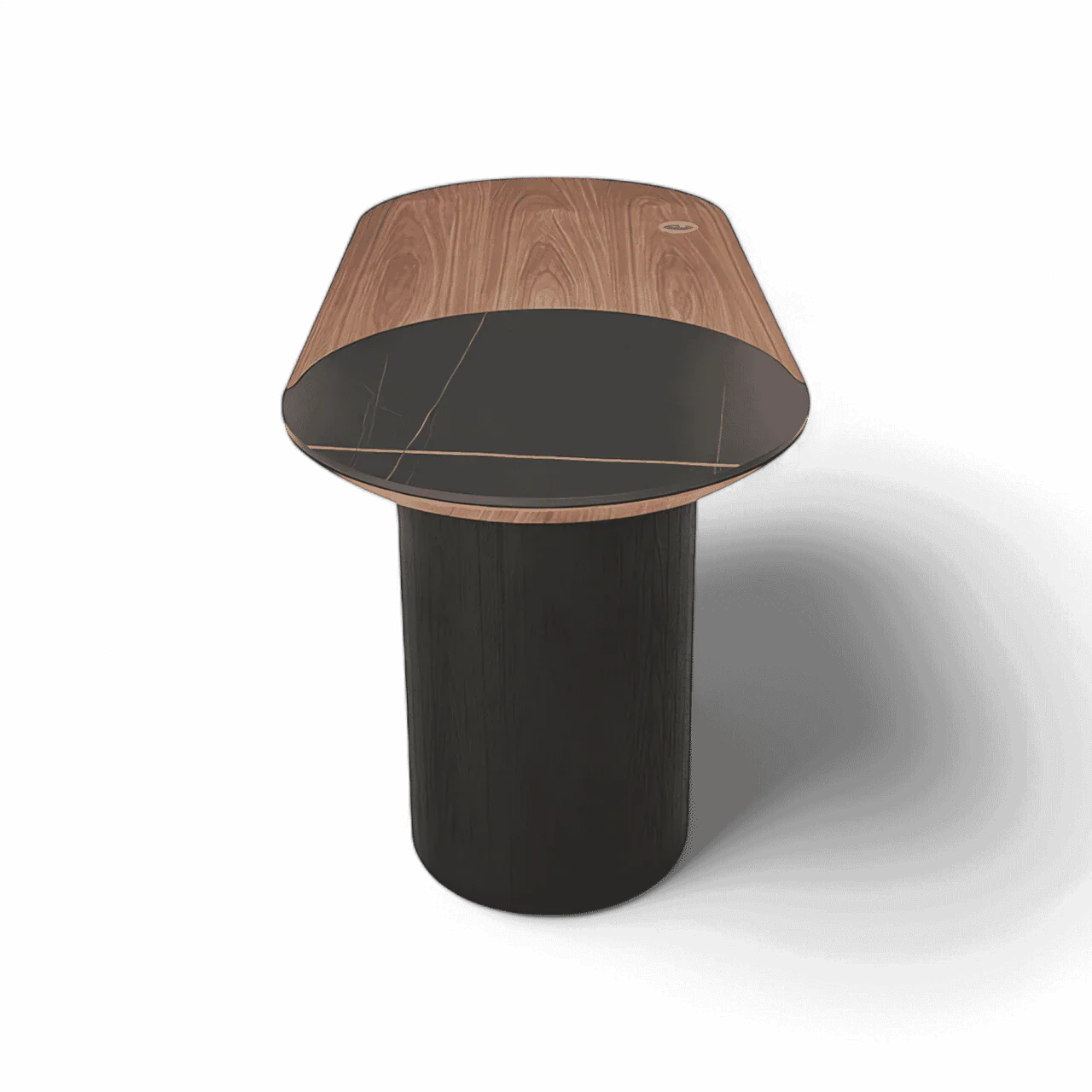 Jude Office Desk Walnut & Black