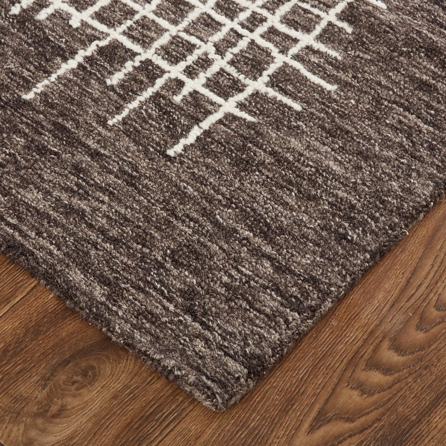 Maddox Transitional Abstract, Brown/Ivory
