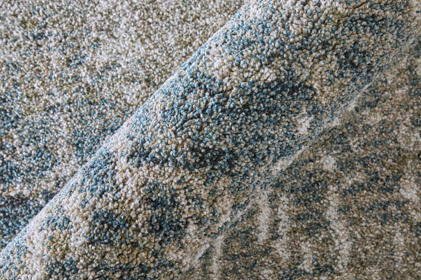 Richmond Modern Abstract, Ivory/Blue/Green