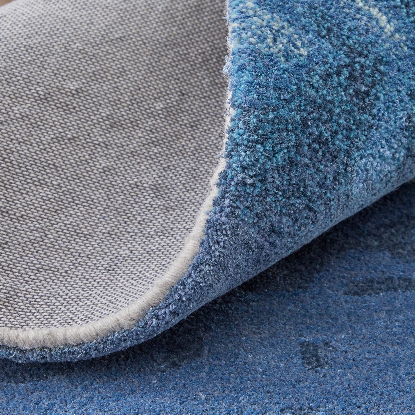 Anya Transitional Abstract, Blue/Ivory