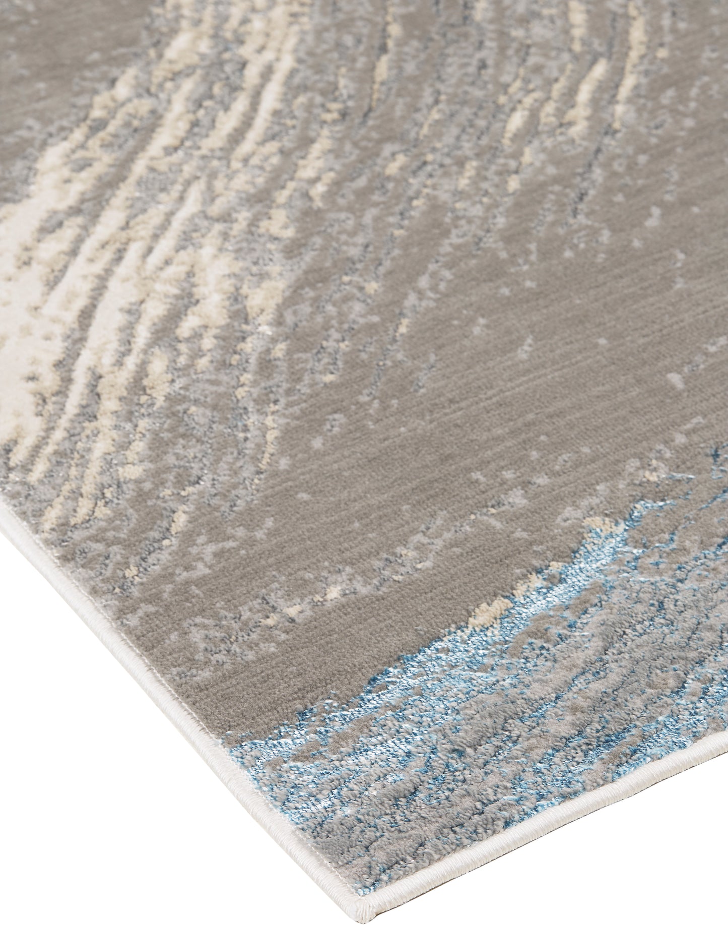 Azure Modern Abstract, Gray/Ivory/Blue