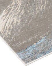 Azure Modern Abstract, Gray/Ivory/Blue