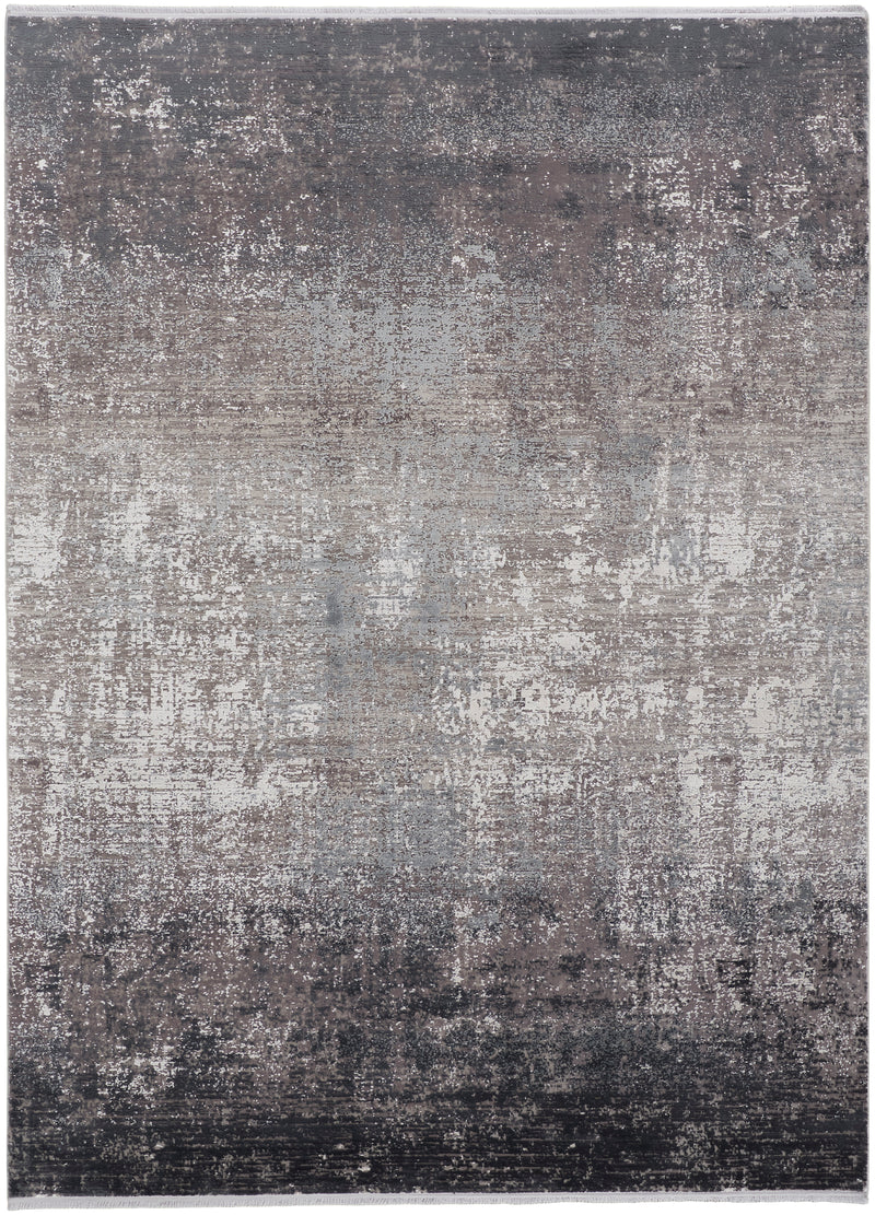 Cadiz Modern Abstract, Gray/Black/Silver