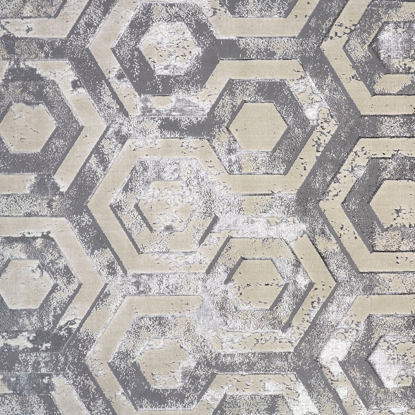 Micah Modern Distressed, Gray/Taupe/Silver