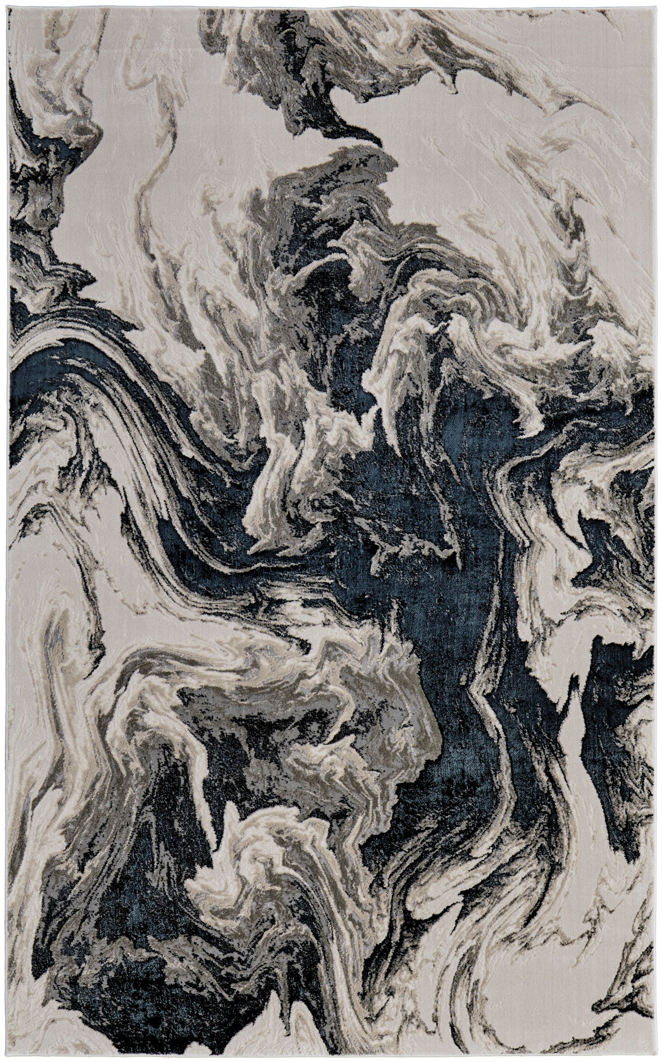 Micah Modern Abstract, Ivory/Black/Taupe