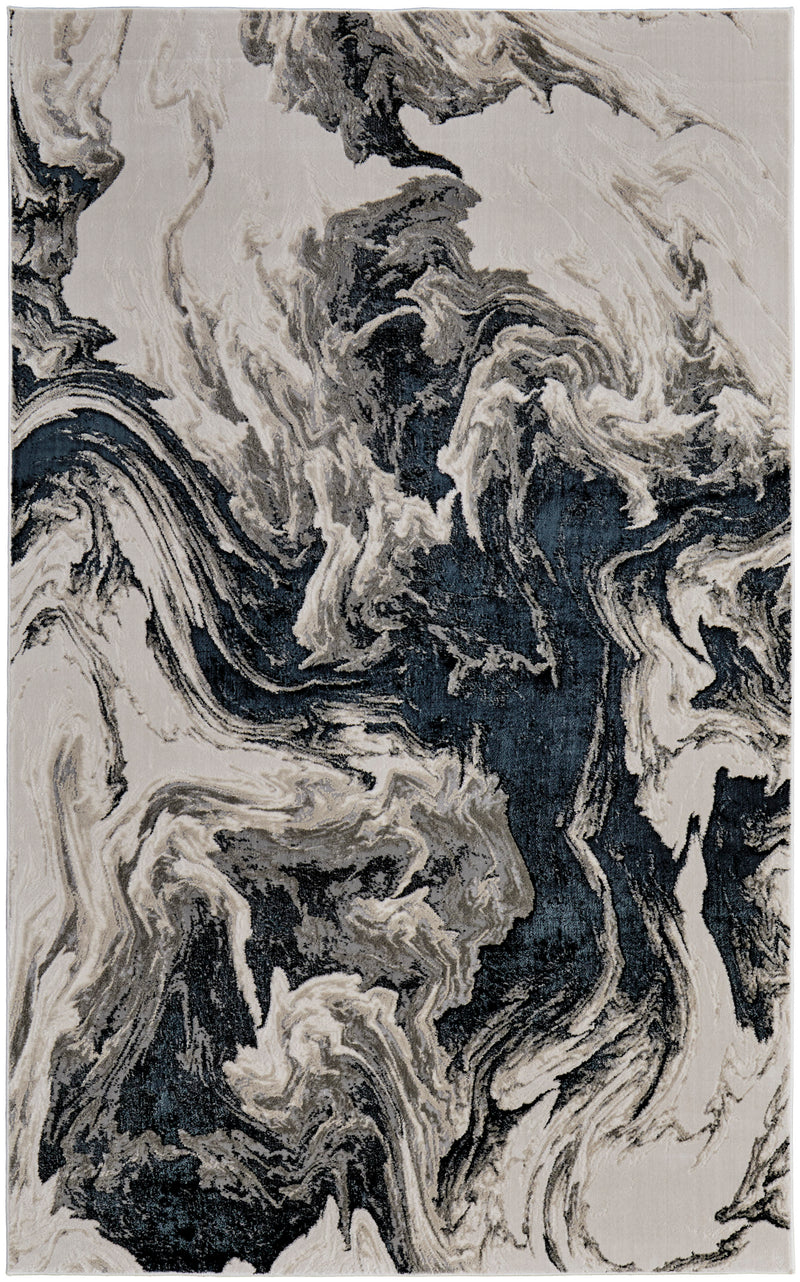Micah Modern Abstract, Ivory/Black/Taupe