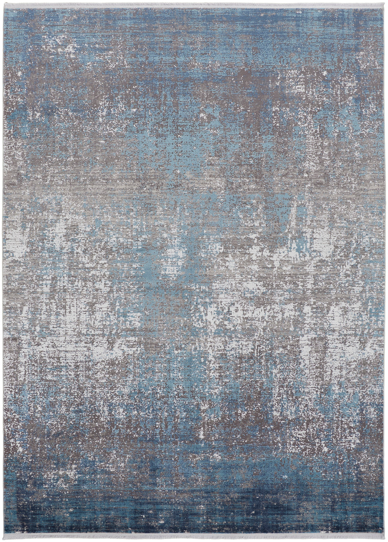 Cadiz Modern Abstract, Blue/Gray/Silver