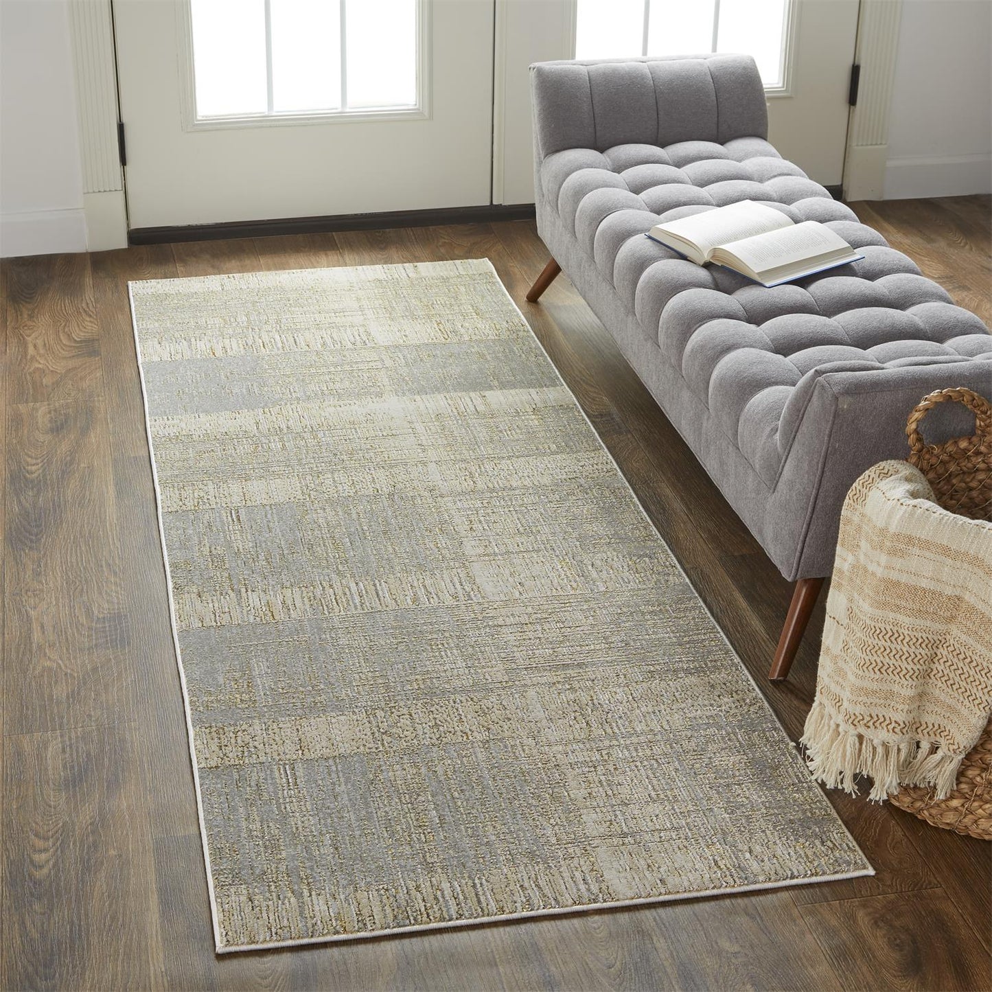Aura Modern Abstract, Gray/Ivory