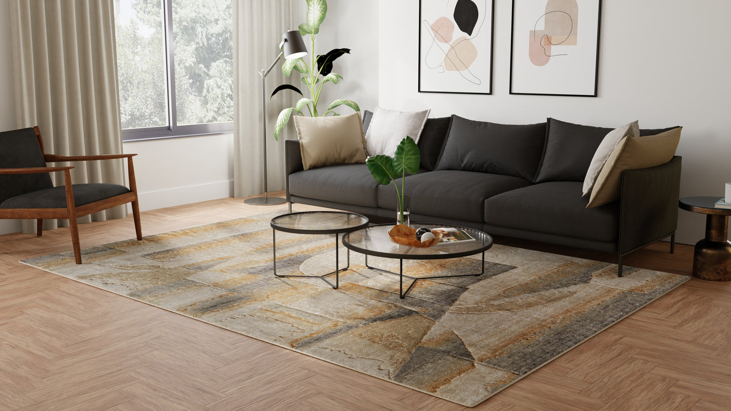 Jaxson Modern Abstract, Tan/Brown/Gray