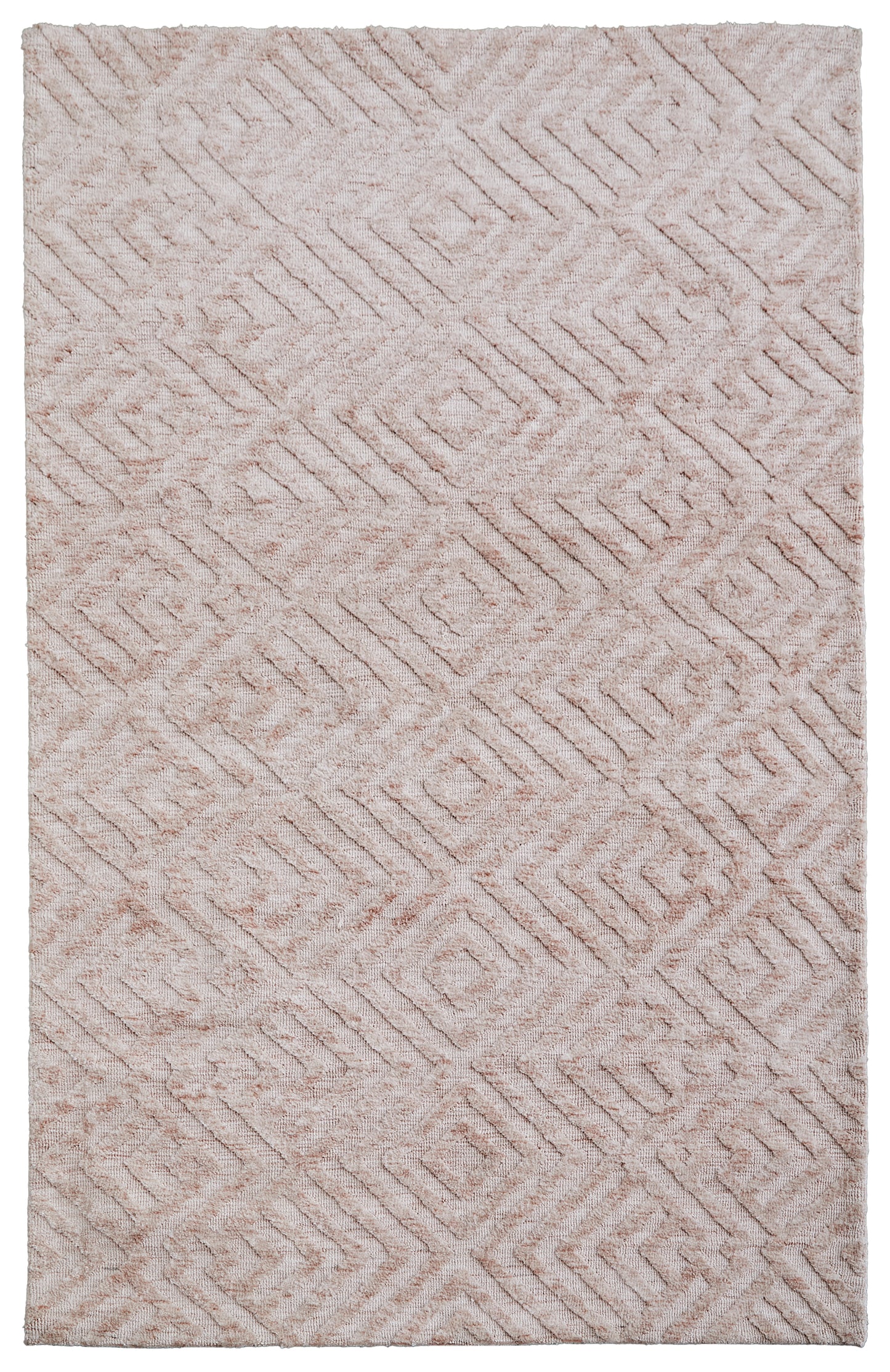 Colton Modern Diamond, Pink/Ivory