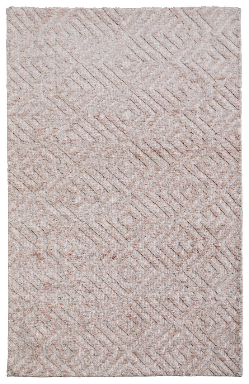 Colton Modern Diamond, Pink/Ivory