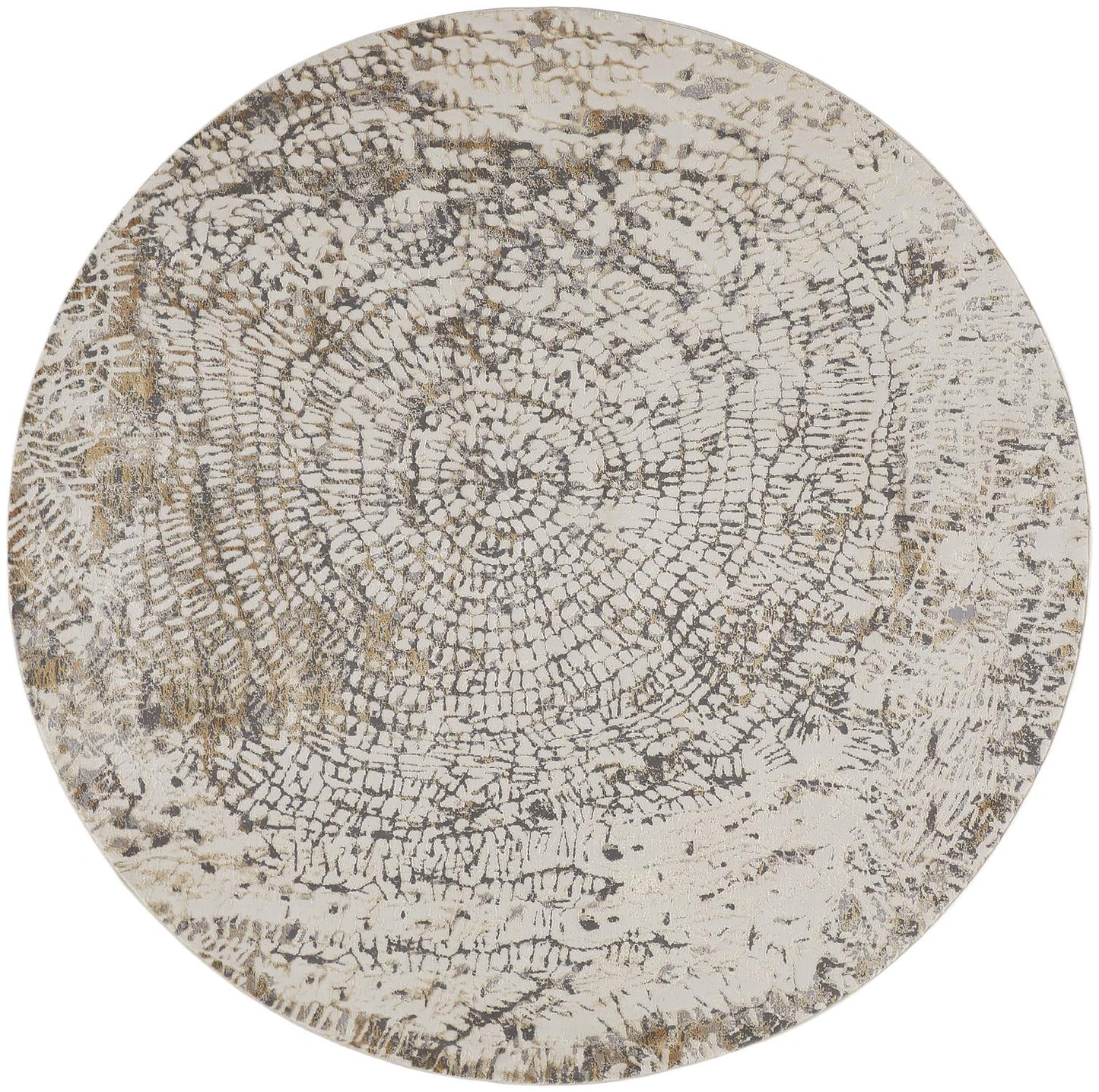 Parker Transitional Abstract, Ivory/Tan/Gray