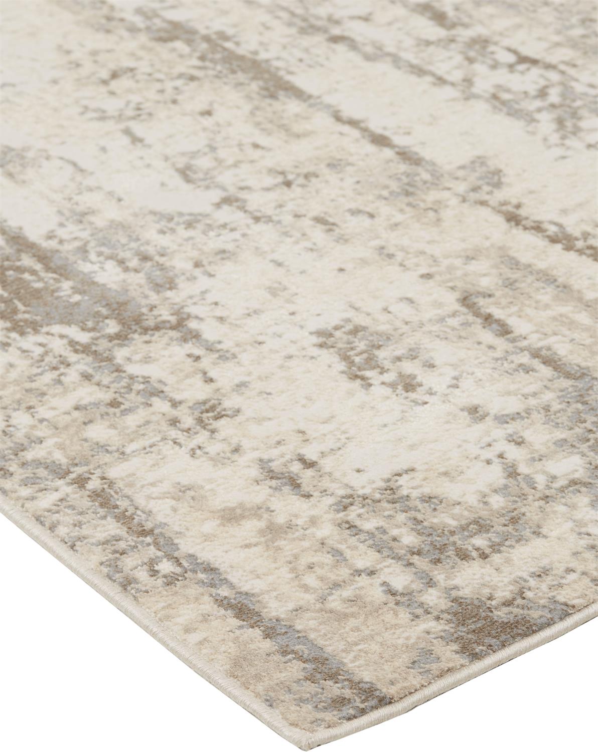 Parker Transitional Abstract, Ivory/Brown