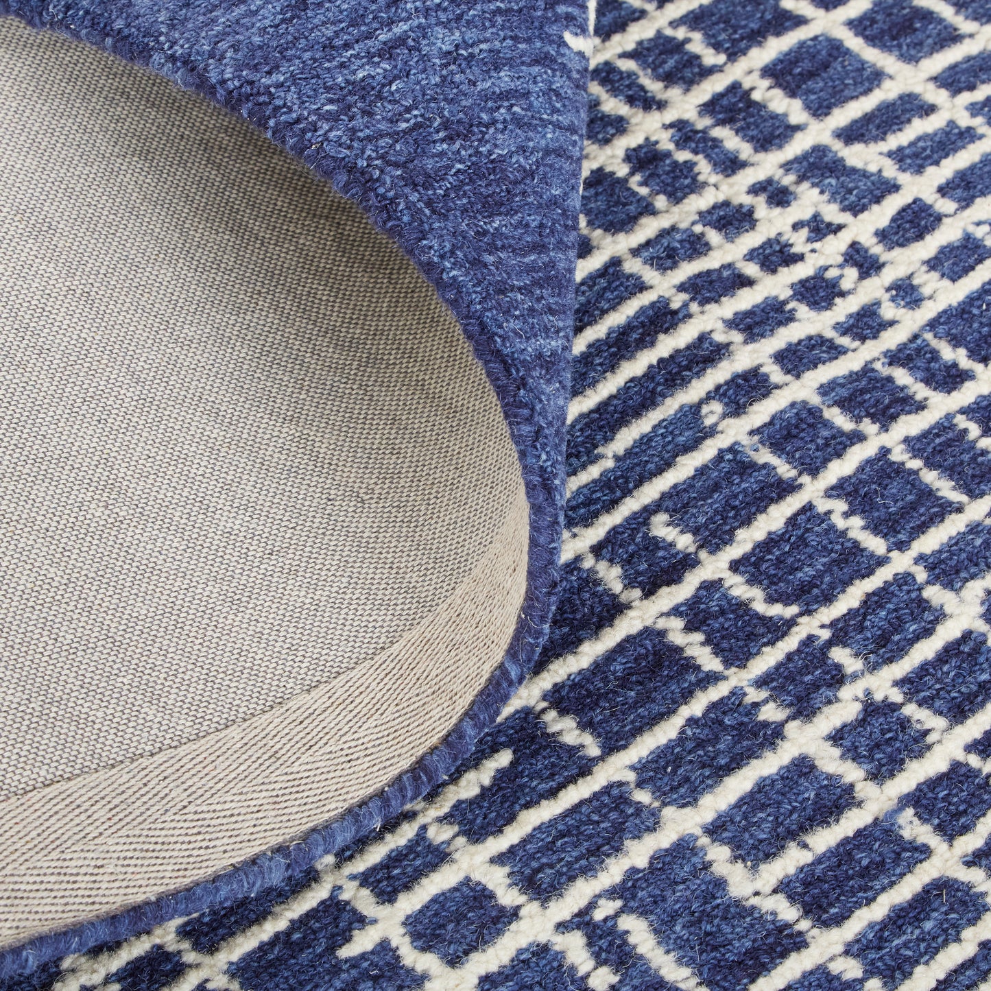 Maddox Transitional Abstract, Blue/Ivory