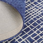 Maddox Transitional Abstract, Blue/Ivory