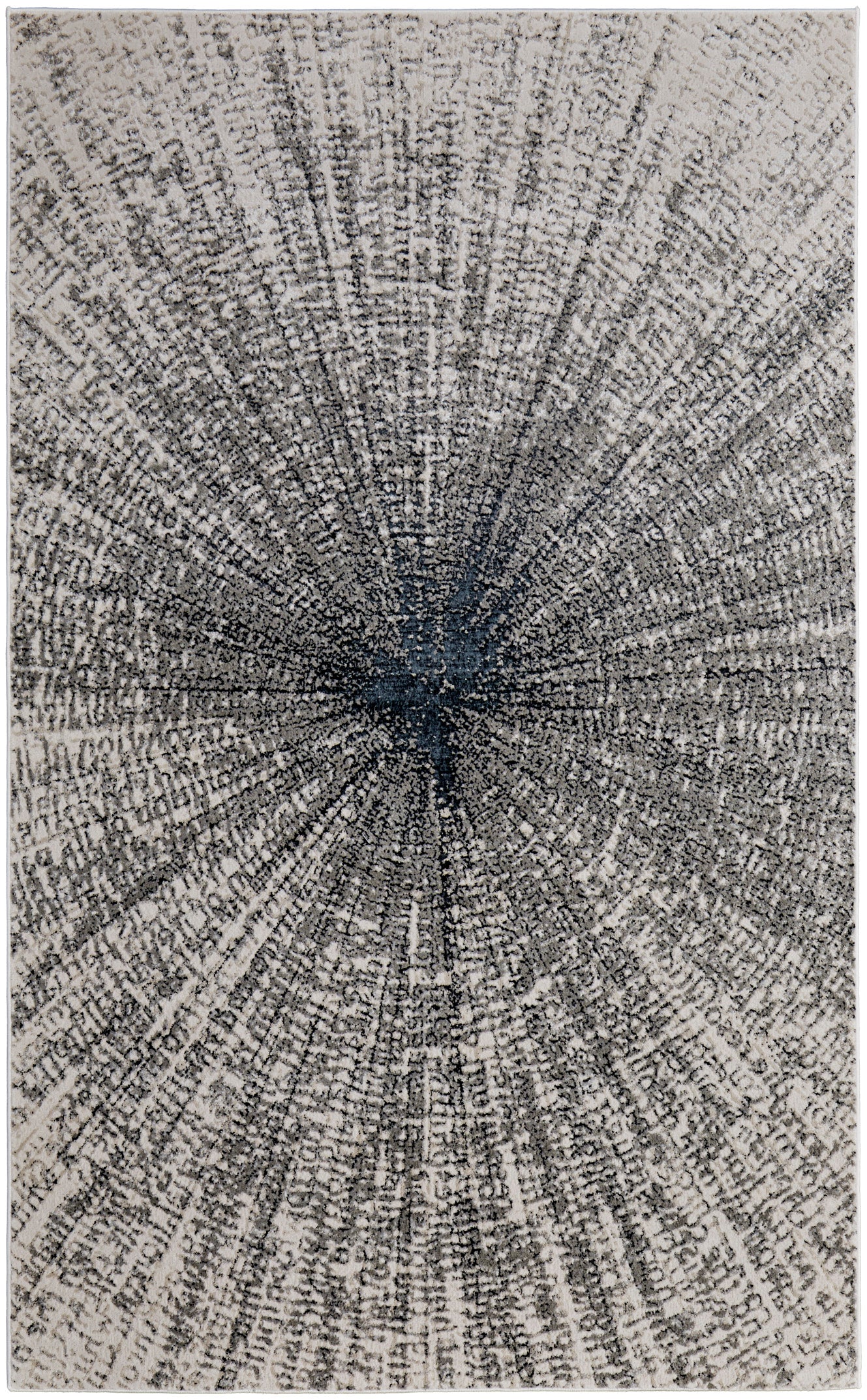Micah Modern Abstract, Ivory/Gray/Blue