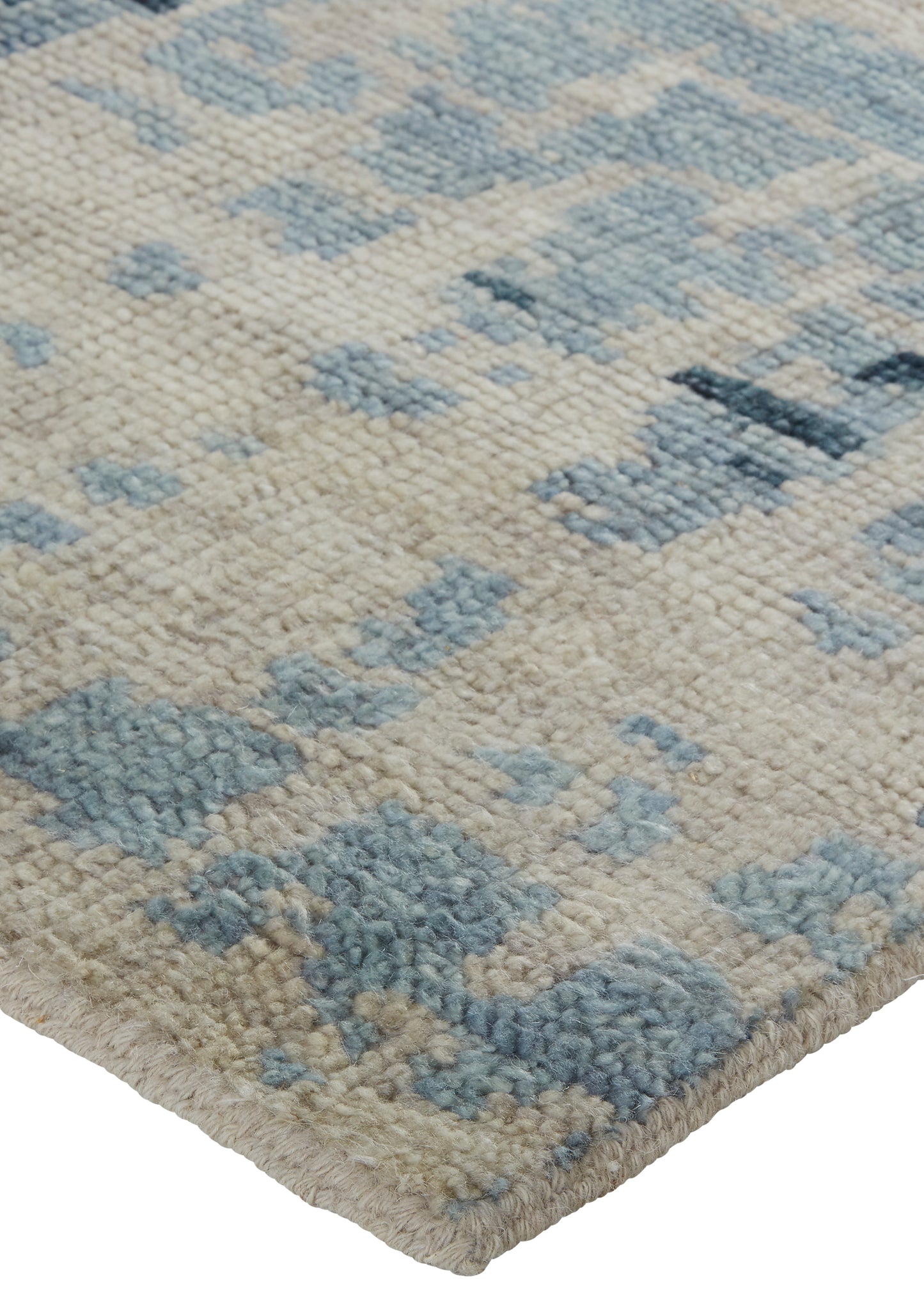 Palomar Transitional Abstract, Blue/Tan
