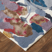 Dafney Transitional Floral & Botanical, Blue/Gray/Pink